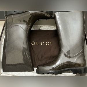 Gucci Print Rain Boots